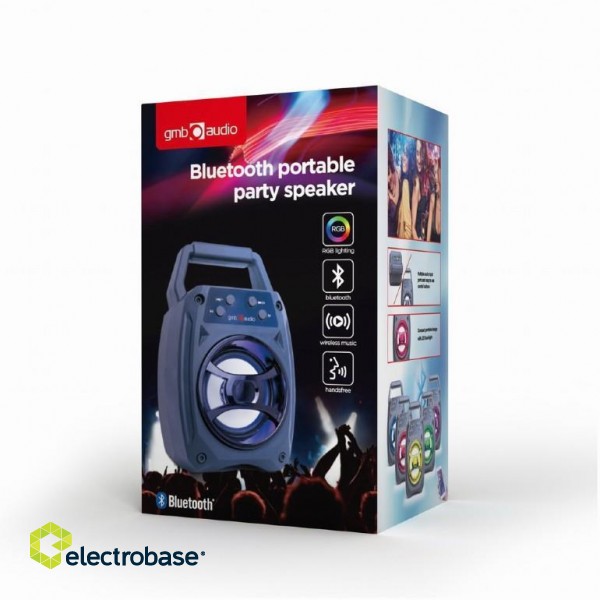 Portable Speaker|GEMBIRD|Wireless|1xMicro-USB|Bluetooth|Blue|SPK-BT-14 paveikslėlis 2