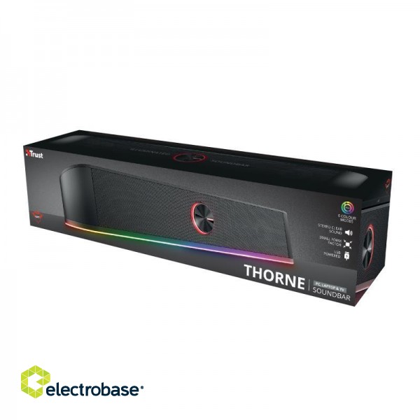 Speaker|TRUST|GXT 619 Thorne RGB Illuminated|1xStereo jack 3.5mm|Black|24007 paveikslėlis 3