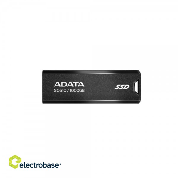 External SSD|ADATA|SC610|1TB|USB 3.2|Write speed 500 MBytes/sec|Read speed 550 MBytes/sec|SC610-1000G-CBK/RD image 5