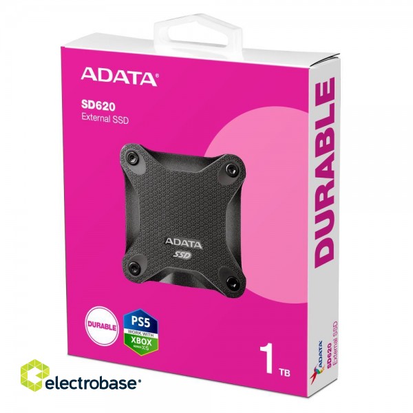 External SSD|ADATA|SD620|1TB|USB 3.2|Write speed 460 MBytes/sec|Read speed 520 MBytes/sec|SD620-1TCBK фото 6