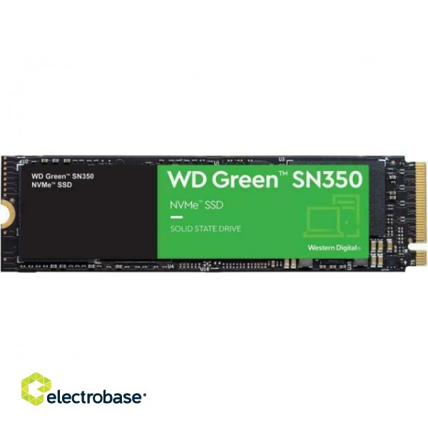 SSD|WESTERN DIGITAL|Green SN350|1TB|M.2|PCIE|NVMe|QLC|Write speed 2500 MBytes/sec|Read speed 3200 MBytes/sec|WDS100T3G0C