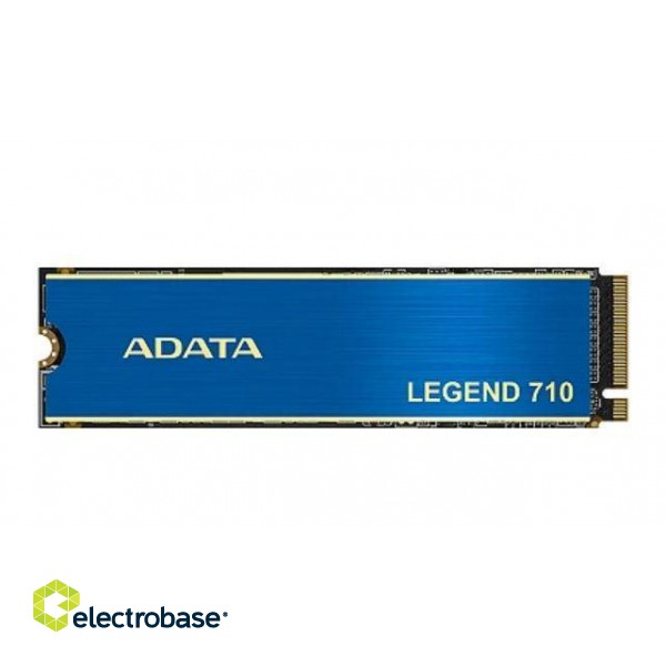 SSD|ADATA|LEGEND 710|1TB|M.2|PCIE|NVMe|3D NAND|Write speed 1800 MBytes/sec|Read speed 2400 MBytes/sec|TBW 260 TB|MTBF 1500000 hours|ALEG-710-1TCS paveikslėlis 1