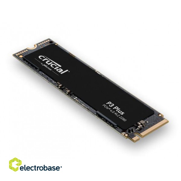 SSD|CRUCIAL|P3 Plus|4TB|M.2|PCIE|NVMe|3D NAND|Write speed 4100 MBytes/sec|Read speed 4800 MBytes/sec|TBW 800 TB|MTBF 1500000 hours|CT4000P3PSSD8 фото 1