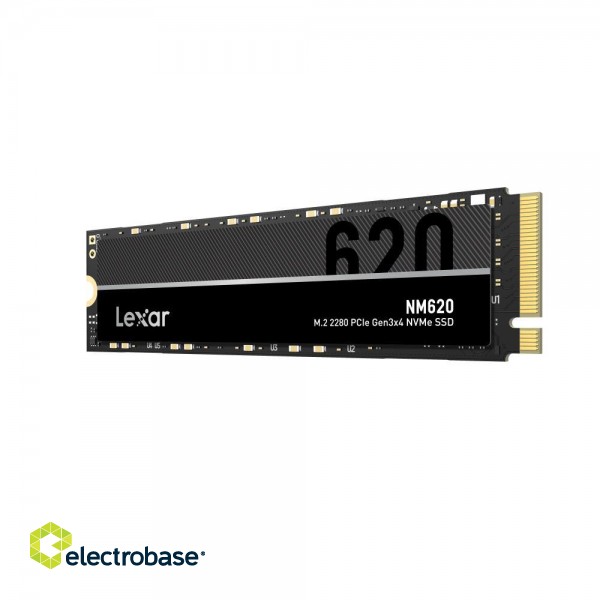 SSD|LEXAR|NM620|1TB|M.2|PCIE|NVMe|Write speed 3000 MBytes/sec|Read speed 3300 MBytes/sec|MTBF 1500000 hours|LNM620X001T-RNNNG paveikslėlis 2