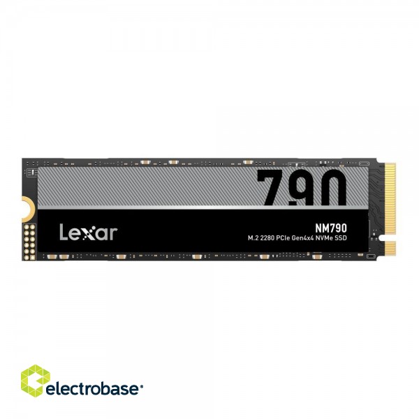 SSD|LEXAR|NM790|4TB|M.2|PCIe Gen4|NVMe|Write speed 6500 MBytes/sec|Read speed 7400 MBytes/sec|2.45mm|TBW 3000 TB|MTBF 1500000 hours|LNM790X004T-RNNNG paveikslėlis 1