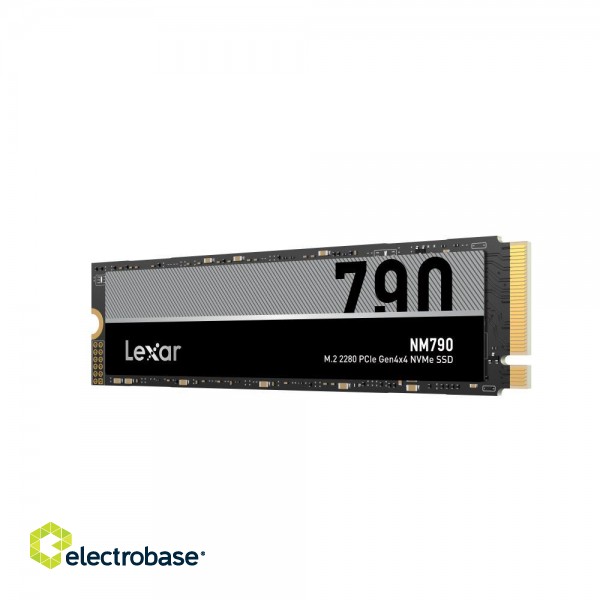 SSD|LEXAR|NM790|4TB|M.2|PCIe Gen4|NVMe|Write speed 6500 MBytes/sec|Read speed 7400 MBytes/sec|2.45mm|TBW 3000 TB|MTBF 1500000 hours|LNM790X004T-RNNNG paveikslėlis 2