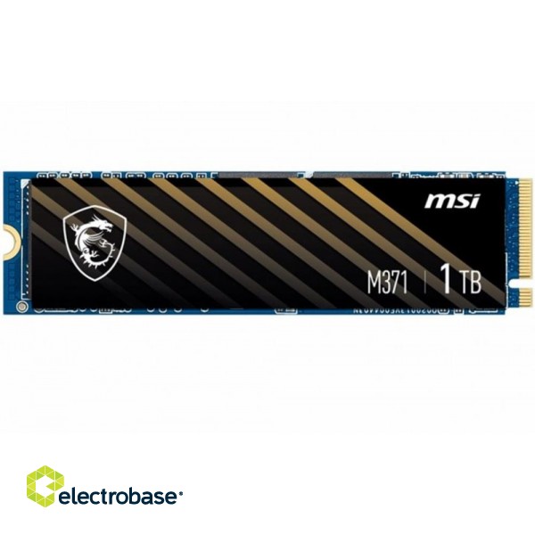 SSD|MSI|SPATIUM M371|1TB|M.2|PCIE|NVMe|3D NAND|Write speed 1700 MBytes/sec|Read speed 2350 MBytes/sec|2.15mm|TBW 210 TB|MTBF 1500000 hours|S78-440L870-P83 фото 2