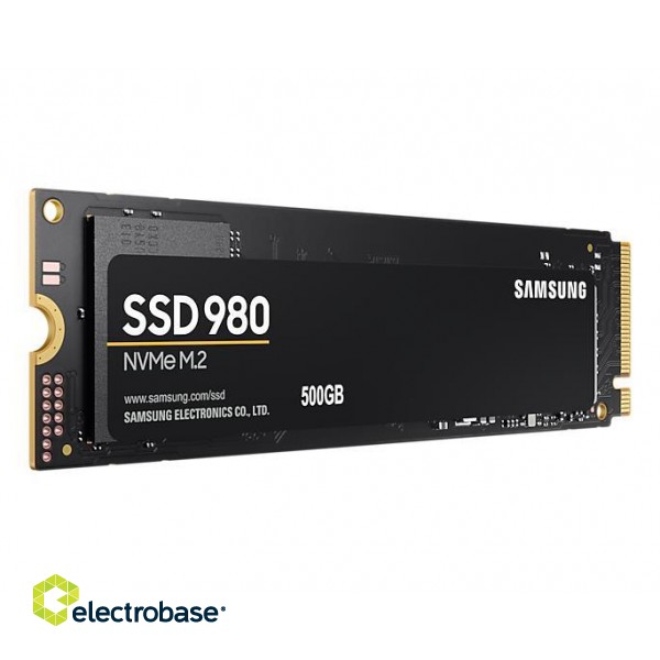 SSD|SAMSUNG|980|500GB|M.2|PCIE|NVMe|MLC|Write speed 2600 MBytes/sec|Read speed 3100 MBytes/sec|2.38mm|TBW 300 TB|MTBF 1500000 hours|MZ-V8V500BW фото 3