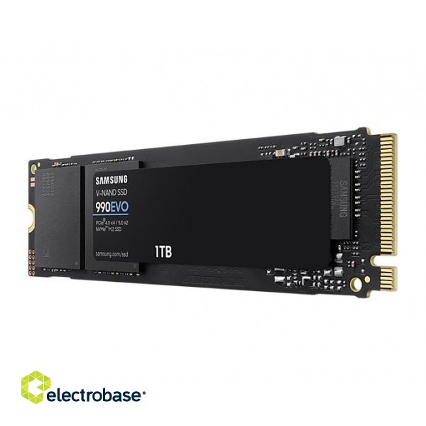 SSD|SAMSUNG|990 EVO|1TB|M.2|PCIe Gen5|NVMe|TLC|Write speed 4200 MBytes/sec|Read speed 5000 MBytes/sec|2.38mm|TBW 1200 TB|MZ-V9E1T0BW image 2