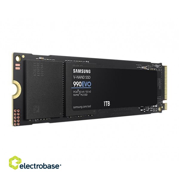 SSD|SAMSUNG|990 EVO|1TB|M.2|PCIe Gen5|NVMe|TLC|Write speed 4200 MBytes/sec|Read speed 5000 MBytes/sec|2.38mm|TBW 1200 TB|MZ-V9E1T0BW paveikslėlis 3