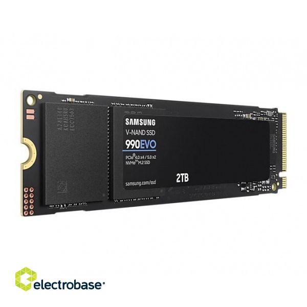 SSD|SAMSUNG|990 EVO|2TB|M.2|PCIe Gen5|NVMe|TLC|Write speed 4200 MBytes/sec|Read speed 5000 MBytes/sec|2.38mm|TBW 1200 TB|MZ-V9E2T0BW paveikslėlis 2