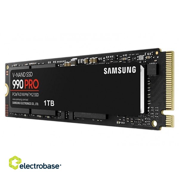 SSD|SAMSUNG|990 PRO|1TB|M.2|PCIE|NVMe|MLC|Write speed 6900 MBytes/sec|Read speed 7450 MBytes/sec|2.3mm|TBW 600 TB|MTBF 1500000 hours|MZ-V9P1T0BW фото 3