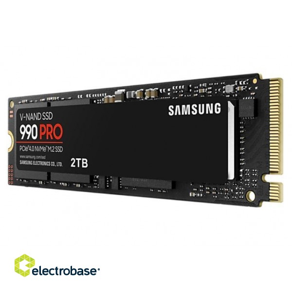 SSD|SAMSUNG|990 PRO|2TB|M.2|PCIE|NVMe|MLC|Write speed 6900 MBytes/sec|Read speed 7450 MBytes/sec|2.3mm|TBW 1200 TB|MTBF 1500000 hours|MZ-V9P2T0BW фото 3