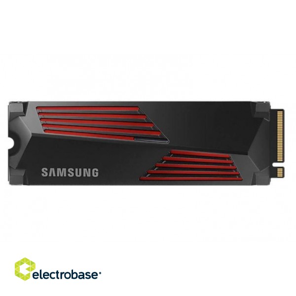 SSD|SAMSUNG|990 PRO with Heatsink|1TB|M.2|PCIE|NVMe|MLC|Write speed 6900 MBytes/sec|Read speed 7450 MBytes/sec|2.3mm|TBW 600 TB|MTBF 1500000 hours|MZ-V9P1T0CW image 1