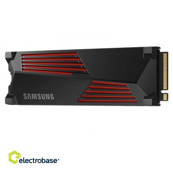 SSD|SAMSUNG|990 PRO with Heatsink|4TB|M.2|PCIe Gen4|NVMe|TLC|Write speed 6900 MBytes/sec|Read speed 7450 MBytes/sec|TBW 2400 TB|MTBF 1500000 hours|MZ-V9P4T0CW фото 2
