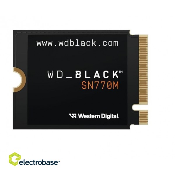 SSD|WESTERN DIGITAL|Black SN770M|1TB|M.2|PCIe Gen4|NVMe|Write speed 4900 MBytes/sec|Read speed 5150 MBytes/sec|2.38mm|TBW 600 TB|WDS100T3X0G image 1