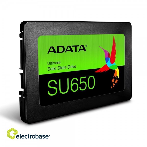 SSD|ADATA|SU650|1TB|SATA 3.0|Write speed 450 MBytes/sec|Read speed 520 MBytes/sec|2,5"|TBW 600 TB|MTBF 2000000 hours|ASU650SS-1TT-R фото 2