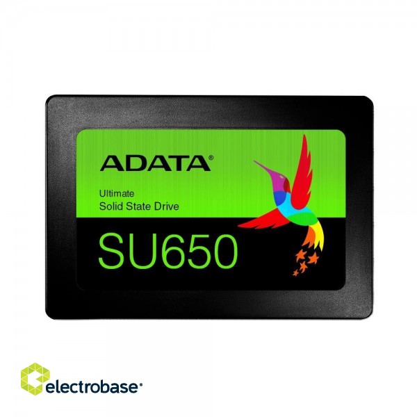 SSD|ADATA|SU650|240GB|SATA 3.0|Write speed 450 MBytes/sec|Read speed 520 MBytes/sec|2,5"|TBW 140 TB|MTBF 2000000 hours|ASU650SS-240GT-R фото 1