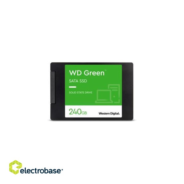 SSD|WESTERN DIGITAL|Green|240GB|SATA 3.0|SLC|Read speed 545 MBytes/sec|2,5"|MTBF 1000000 hours|WDS240G3G0A