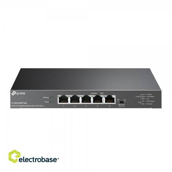 Switch|TP-LINK|TL-SG105PP-M2|Desktop/pedestal|5x2.5GbE|TL-SG105PP-M2 фото 1