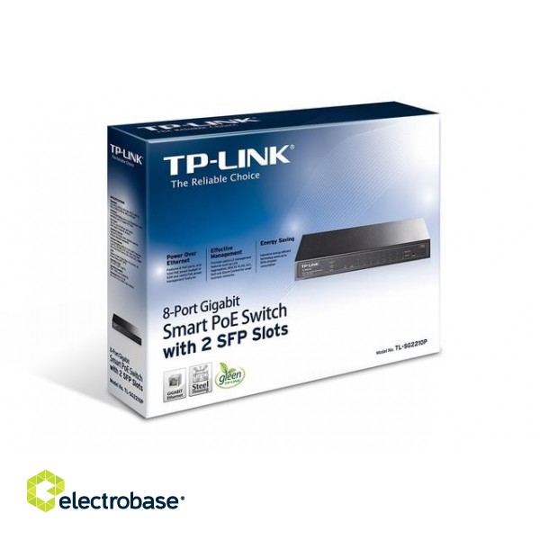 Switch|TP-LINK|Omada|TL-SG2008|Type L2|Desktop/pedestal|8x10Base-T / 100Base-TX / 1000Base-T|2xSFP|PoE ports 8|TL-SG2210P фото 6