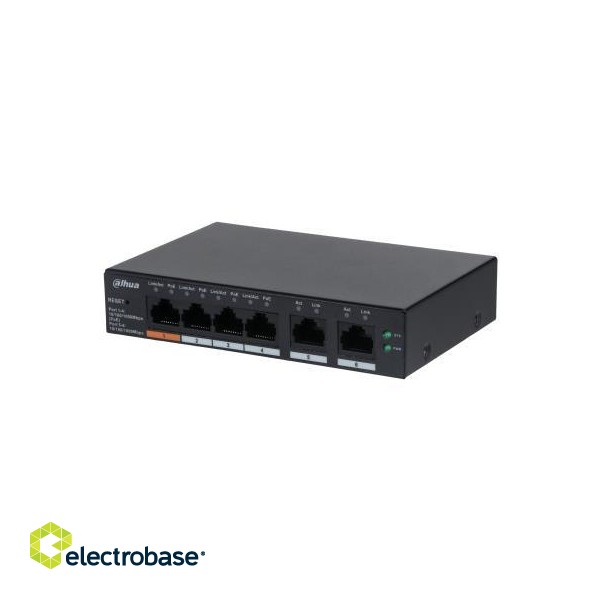 Switch|DAHUA|CS4006-4GT-60|Type L2|Desktop/pedestal|PoE ports 4|60 Watts|DH-CS4006-4GT-60 image 1