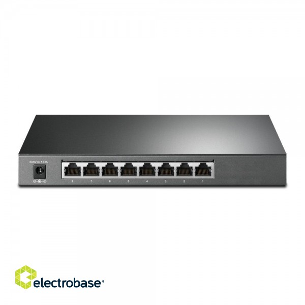 Switch|TP-LINK|Omada|TL-SG2008P|Type L2+|Desktop/pedestal|8x10Base-T / 100Base-TX / 1000Base-T|PoE+ ports 4|62 Watts|TL-SG2008P фото 2