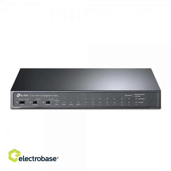 Switch|TP-LINK|TL-SL1311MP|1x10Base-T / 100Base-TX|PoE+ ports 8|124 Watts|TL-SL1311MP