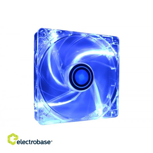 CASE FAN 120MM TRANSP 3PIN+4P/BLUE XF044 XILENCE image 1