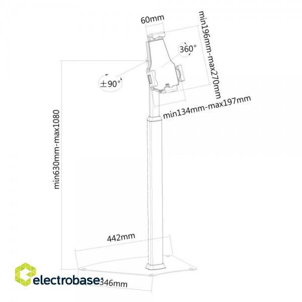 TABLET ACC FLOOR STAND/TABLET-S200SILVER NEOMOUNTS image 3