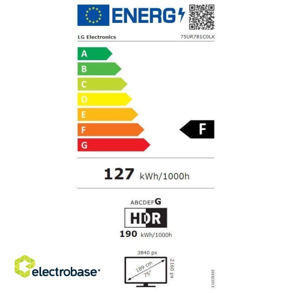 TV Set|LG|75"|Wireless LAN|Bluetooth|Black|75UR781C image 4