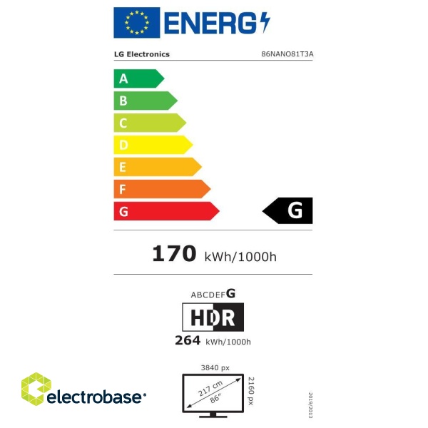TV Set|LG|86"|4K/Smart|3840x2160|Wireless LAN|Bluetooth|webOS|86NANO81T3A image 2