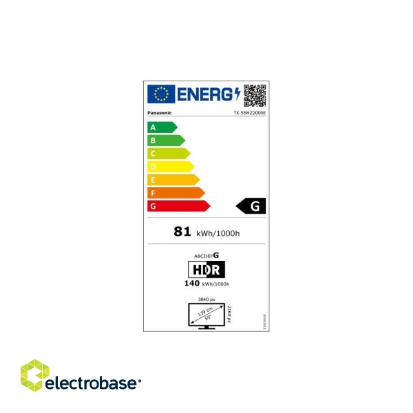 TV Set|PANASONIC|55"|OLED/4K/Smart|3840x2160|Wireless LAN|Bluetooth|TX-55MZ2000E image 3