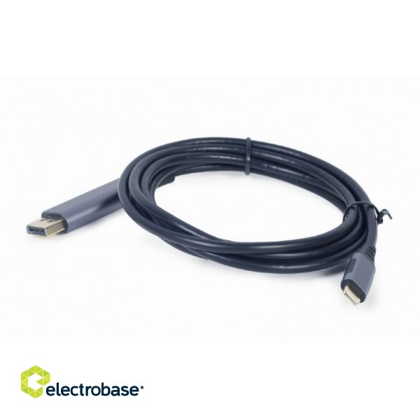 CABLE USB-C TO DP 1.8M/GREY CC-USB3C-DPF-01-6 GEMBIRD image 1