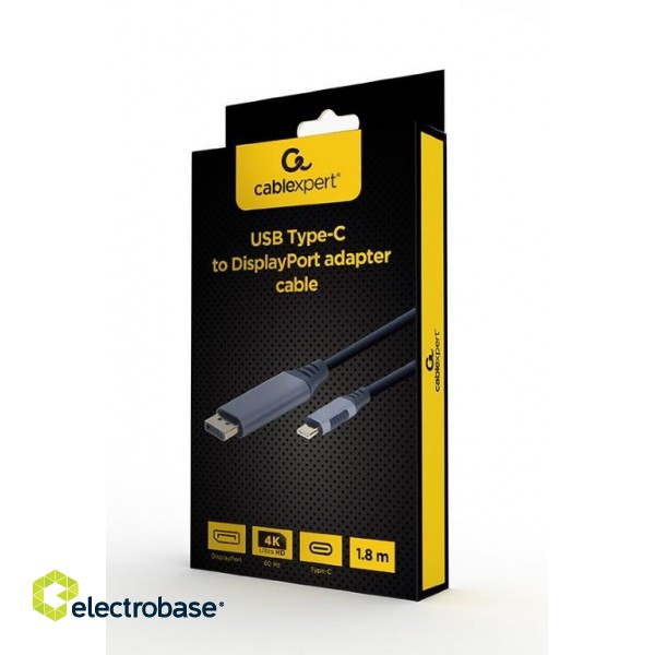 CABLE USB-C TO DP 1.8M/GREY CC-USB3C-DPF-01-6 GEMBIRD image 2