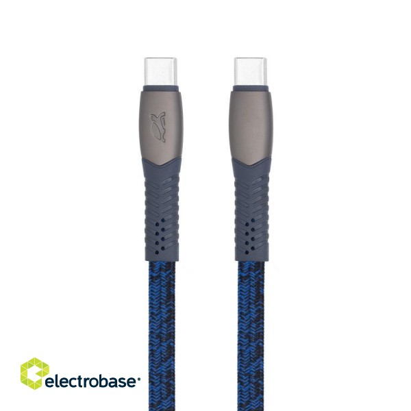 CABLE USB-C TO USB-C 1.2M/BLUE PS6105 BL12 RIVACASE image 1