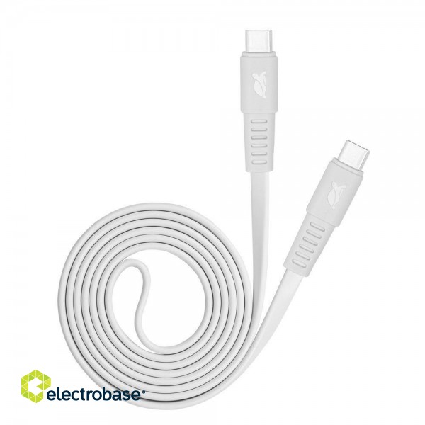 CABLE USB-C TO USB-C 1.2M/WHITE PS6005 WT12 RIVACASE paveikslėlis 1