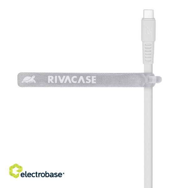 CABLE USB-C TO USB-C 2.1M/WHITE PS6005 WT21 RIVACASE image 3