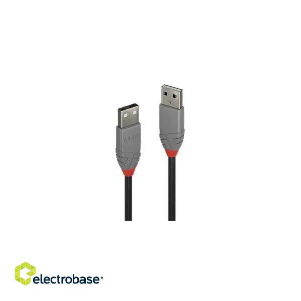 CABLE USB2 A-A 0.5M/ANTHRA 36691 LINDY фото 1