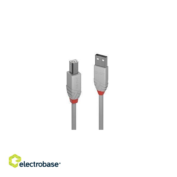 CABLE USB2 A-B 2M/ANTHRA GREY36683 LINDY