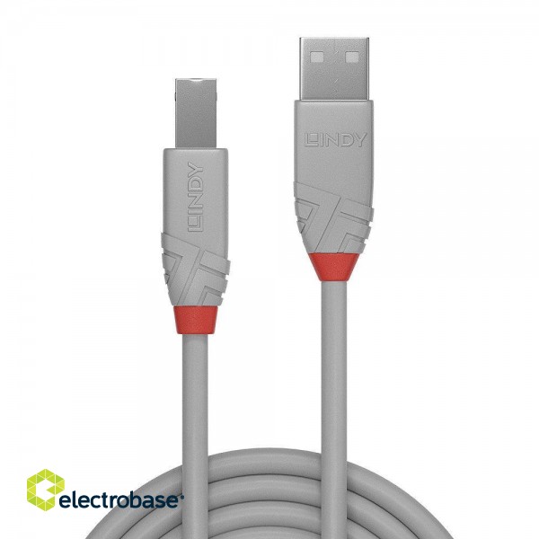 CABLE USB2 A-B 3M/ANTHRA 36684 LINDY image 2