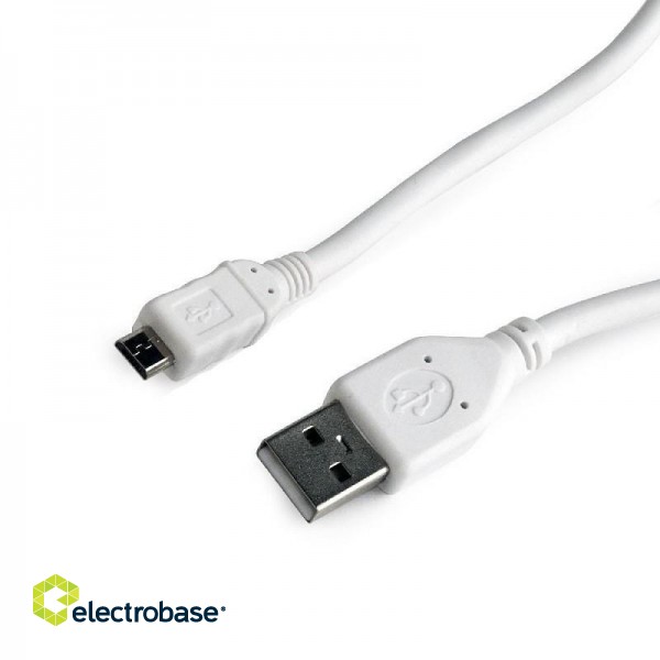 CABLE USB2 TO MICRO-USB 0.5M/CCP-MUSB2-AMBM-W-0.5M GEMBIRD фото 1