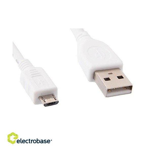 CABLE USB2 TO MICRO-USB 0.5M/CCP-MUSB2-AMBM-W-0.5M GEMBIRD image 2