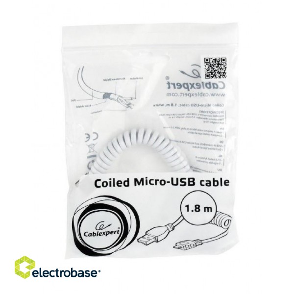 CABLE USB2 TO MICRO-USB 1.8M/CC-MUSB2C-AMBM-6-W GEMBIRD image 2
