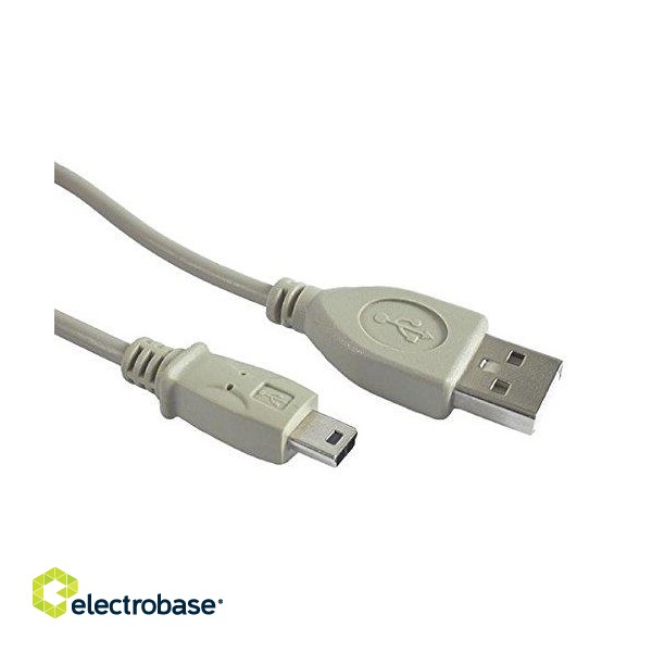 CABLE USB2 AM-MINI 1.8M WHITE/CC-USB2-AM5P-6 GEMBIRD image 2
