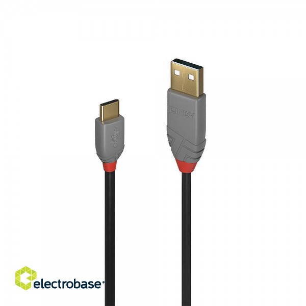 CABLE USB2 C-A 1M/ANTHRA 36886 LINDY image 1