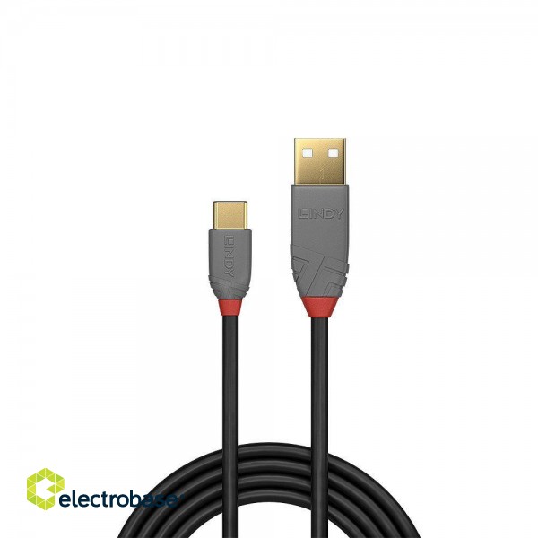 CABLE USB2 C-A 1M/ANTHRA 36886 LINDY paveikslėlis 2