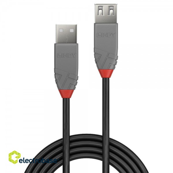 CABLE USB2 TYPE A 0.5M/ANTHRA 36701 LINDY фото 2
