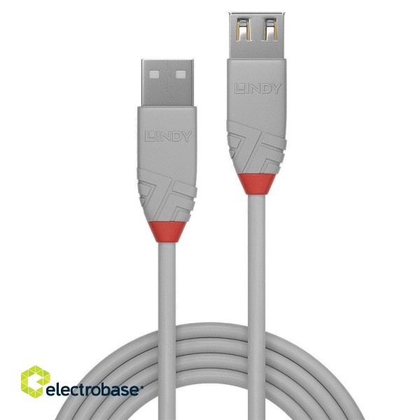 CABLE USB2 TYPE A 2M/ANTHRA 36713 LINDY paveikslėlis 2