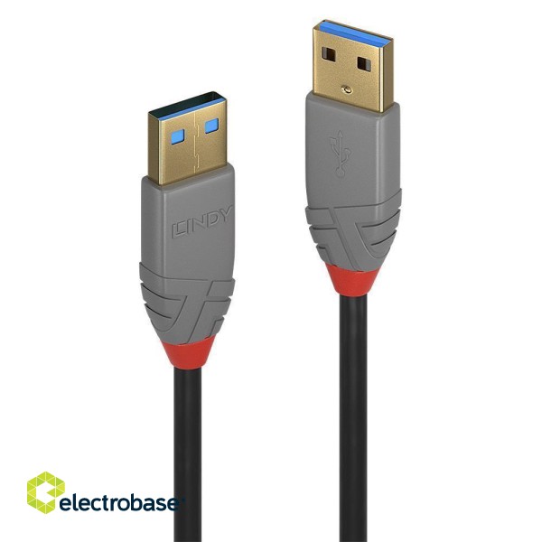 CABLE USB3.2 TYPE A 0.5M/ANTHRA 36750 LINDY image 1